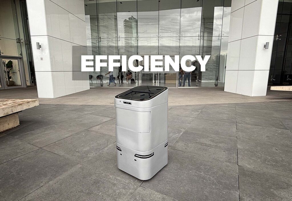 JPAC2 autonomous robot with self-charging system, always ready for the next delivery without human intervention.